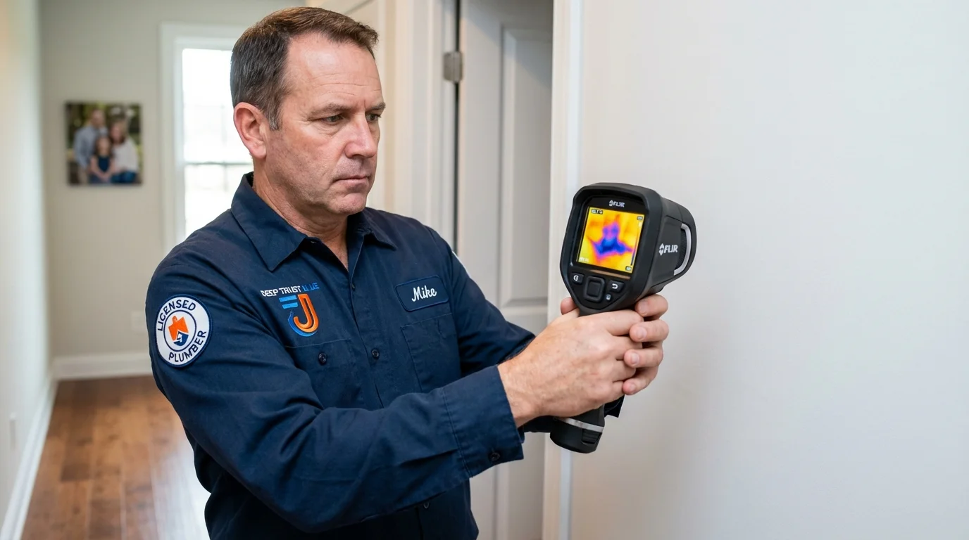 Thermal imaging leak detection by Johns Plumbing LLC in Bellevue